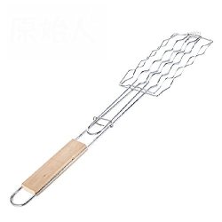 Preeyawadee Stainless Steel Barbecue Hot Dog Sausage Grilling Basket Clip Meat Vegetable Fruit Grill Rack Roast Tool For Outdoor Picnic Bbq
