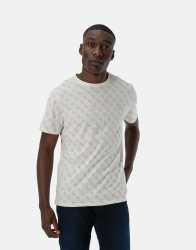 Guess Quattro Aop White T-Shirt - XL Brown