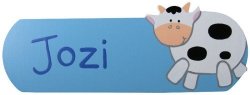 Personalised Name Plaque Funky Cow