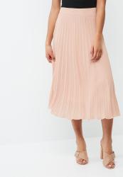 Dailyfriday Pleated Midi Skirt - Dusty Pink