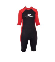 Coolwave Children's Shorty Wetsuit - Red & Black