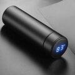 Intelligent Thermos Water Bottle Lcd Temperature Display - Black
