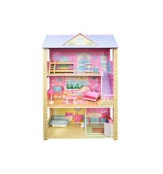 3 Level Doll House With Furniture