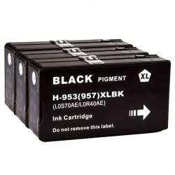 Compatible Hp 953XL Black Ink Cartridge X 3 L0S70AE