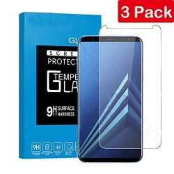 3-PACK Knonew For Samsung Galaxy A6 2018 Screen Protector Tempered Glass With 9H Hardness Protector Film HD Clear Anti-scratch Anti-bubble Case Friendly