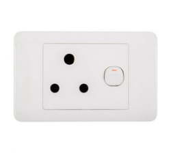 Nexus Socket Switch With Cover 16AMP 4X2 Single