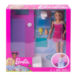 Doll And Furniture Sets Indoor Room Themes - Refrigerator Fridge Hairdresser Salon Bed And Study Shower Assortment Themes