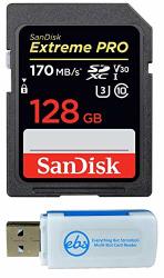 Sandisk 128GB Sdxc Sd Extreme Pro Memory Card Bundle Works With Canon Eos 77D 80D 70D 6D 60D Digital Dslr Camera 4K A2 SDSDXXG-128G-GN4IN
