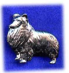 Silver Dog Brooch -shetland Sheepdog