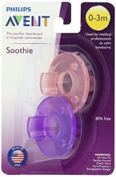 Philips Avent Soothie Pacifier 0-3 Months 2-PACK Pink purple
