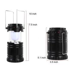 Ultra Bright Led Light Collapsible Portable Solar Rechargeable Camping Lantern Lamp With Usb Charger