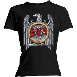 Slayer Silver Eagle Ladies Black T-Shirt Medium