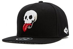 Tesoon Mens Skull Skeleton Baseball Snapback Cap Hip Hop Cap