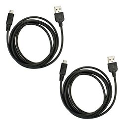 2 Pack Fenzer Black USB Data Sync Charger Cables For Blackberry 9900 9930 Bold Q10 Cell Phones