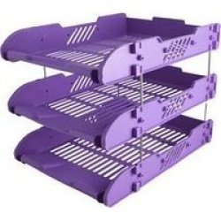 3-LAYER File Holder Purple