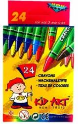Kid Art Wax Crayons 24 Pack- Non-toxic Bright Colours Ideal Learning Tool For Ages 3 And Up Retail Packaging No Warranty Product Overview The