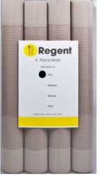Regent - 4 Piece Pvc Leather Look Placemat - Cream