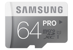 Samsung Pro 64GB Micro SDXC Flash Memory Card with Adapter