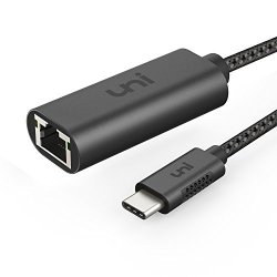 Uni Usb-c To Ethernet Adapter USB Type-c To RJ45 Gigabit Ethernet Lan Network Adapter Cable Thunderbolt 3 Compatible For Macbook Pro Dell Xps 13 15