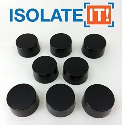 Isolate It: Sorbothane Vibration Isolation Circular Disc Pad 0.5" Thick 1" Dia. 30 Duro - 8 Pack