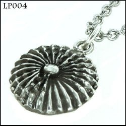 Sterling Silver Button Charm Pendant