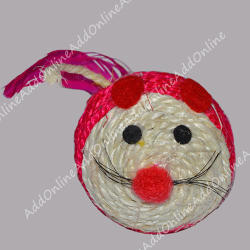 Rope Mouse With Feathers For Cats And Kittens