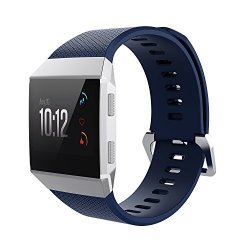 Cindick Smartwatch Bands For Fitbit Ionic Soft Tpu Replacement Wristband Adjustable Sport Band For Fitbit Ionic Smart Watch Accessories Blue