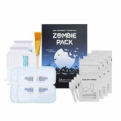 SKIN1004 Zombie Pack - Wash Off Face Mask For Aging Skin Fine Lines Wrinkles Enlarged Pores Dryness Lifting And Hydrating 1 Box Halloween Edition