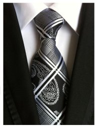 Qian Xin Ye Mens Polyester Silk Necktie - A074