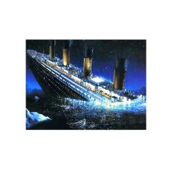 Diamond Painting Diy Kit Full Drill 40X30CM- Sinking Of The Ship Titanic