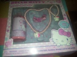 Hello Kitty Bubble Bath Necklace Bracelet And Hairbands - New Woolies Stock