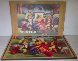 Vintage Look Wooden Puzzels In 6 -12 - And 16 Peaces