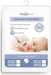 Stay-safe Fitted Sheet Large Cot Supplied Colour May Vary