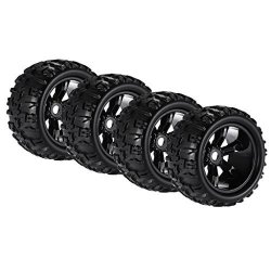Homyl Set Of 4 Rubber 1:8 Rc Car Tires Tyres For Louise Traxxas Hpi Savage Hsp Flux Spare Parts