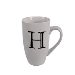 Mug - Household Accessories - Ceramic - Letter H Design - White - 5 Pack