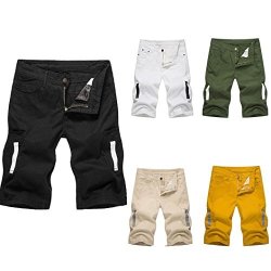 mens zipper pants shorts