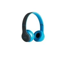 Wireless Bluetooth Headphones With MIC For Sport music calls gym Blue