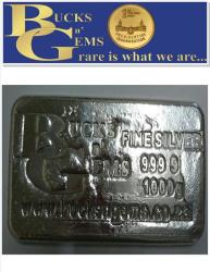 Bng 7th Birthday 1kg Silver 999.9 Pure - Bucks 'n Gems Manufactured & Certified - See Pics