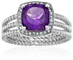 10k Rose Gold Diamond Cushion Halo Engagement Ring 1 10cttw H-i Color I1-i2 Clarity Size 7