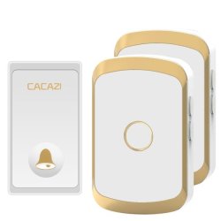 Cacazi FA20-2 Self-powered Waterproof Wireless Doorbell 200M Remote L