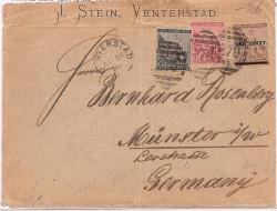 Cape Of Good Hope 1891 3 Colour Franking Proving Cover From Ventersstad To Germany