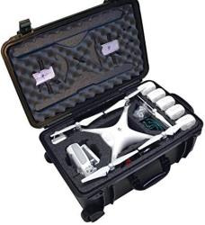 Case Club Waterproof Dji Phantom 4 Drone Wheeled Case With Silica Gel Propellers On