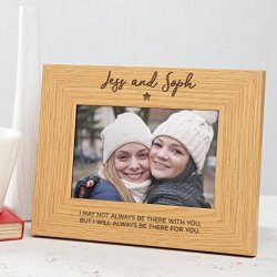 Personalized Best Friend Photo Frame - Valentine's Galentine's Day Gifts For Girls Women - Bff Wooden Engraved Picture Frame - 6X4 7X5 8X6 Available