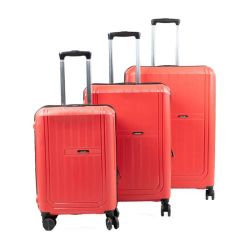 - 3-PIECE Hard Outer Shell Luggage Set PPL13 - 50CM - 60CM - 70CM - Red