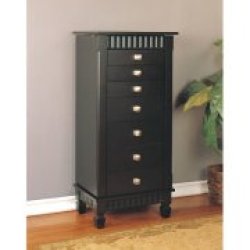 Powell Furniture Merlot Jewelry Armoire With Mirror