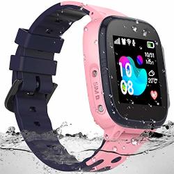 Szbxd Kids Waterproof Smart Watch - Boys & Girls Smartwatch Phone With Camera Games Touch Screen Sos Call Voice Chatting Christmas Birthday Gift Pink