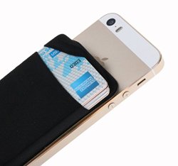 Case Art Plus Credit Card Secure Holder Stick On Wallet Lid Discreet Id Holder Lycra Spandex Card Sleeves For Smartphones Iphone 6