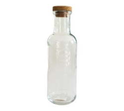 Glass Naturals Water Bottle With Cork Lid 1 0LT
