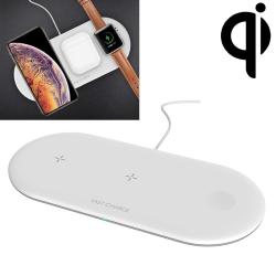 OJD-48 3 In 1 Quick Wireless Charger For Iphone Apple Watch Airpods White