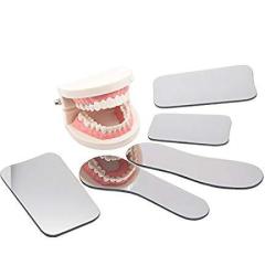 Aphrodite Orthodontic Intra-oral Dental Clinic Stainless Steel Photography Mirrors Thicker Coated Mirror 5PCS Per Set